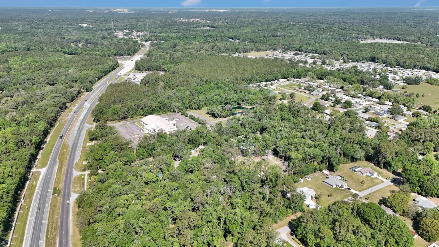 Aerial view of River Oaks RV and MHP Resort