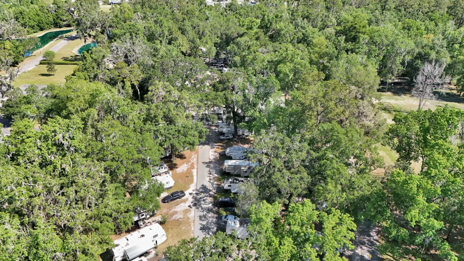 Aerial view of River Oaks RV and MHP Resort